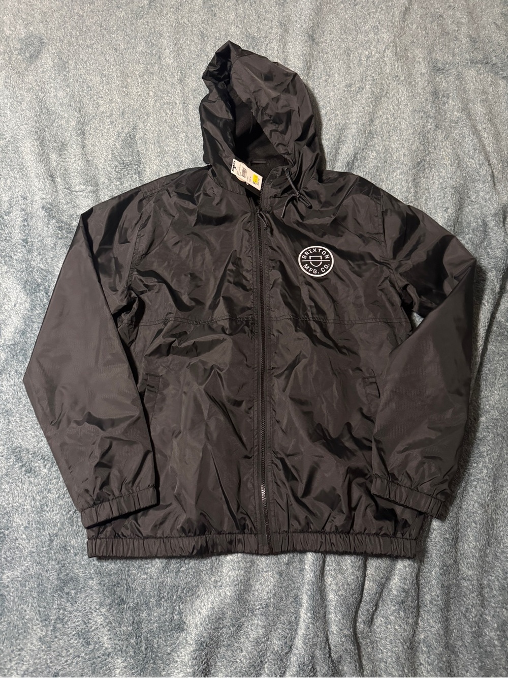 Brixton Black Hooded Windbreaker Jacket